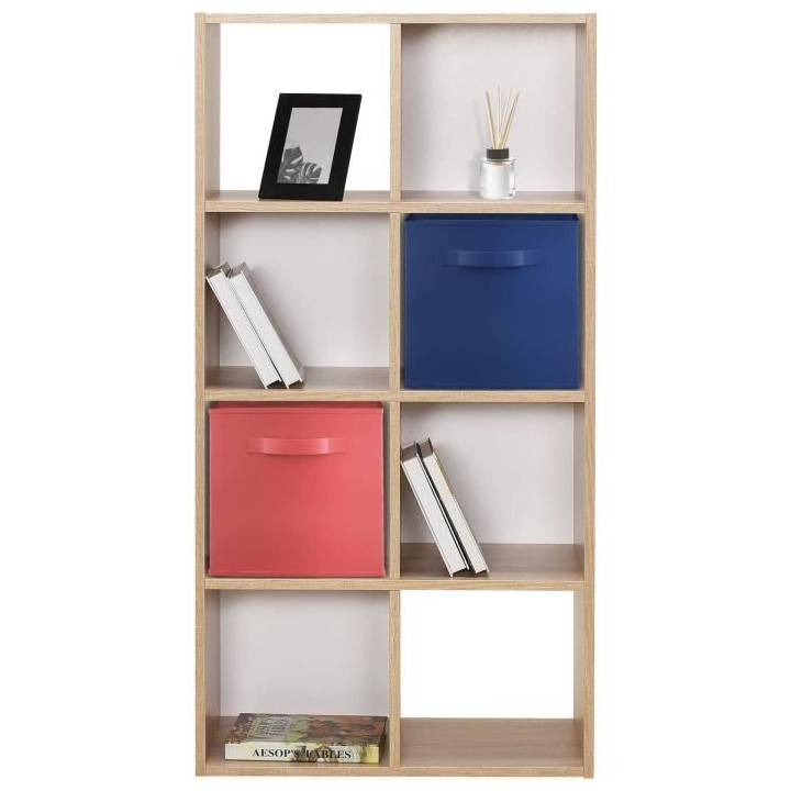 Meuble de rangement MIXCLUB 8 cases - Décor chene- L 61,2 x P 30 x H