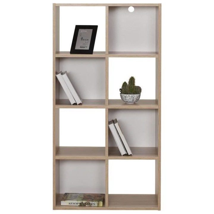 Meuble de rangement MIXCLUB 8 cases - Décor chene- L 61,2 x P 30 x H