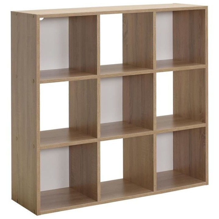 Meuble de rangement MIXCLUB 9 cases - Décor chene - L 91x P 30 x H 91