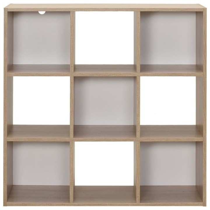 Meuble de rangement MIXCLUB 9 cases - Décor chene - L 91x P 30 x H 91