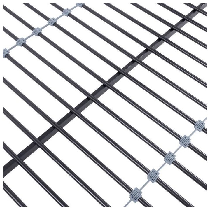 Lits superposés en métal - Noir - Sommiers inclus - 90/140 x 190 cm