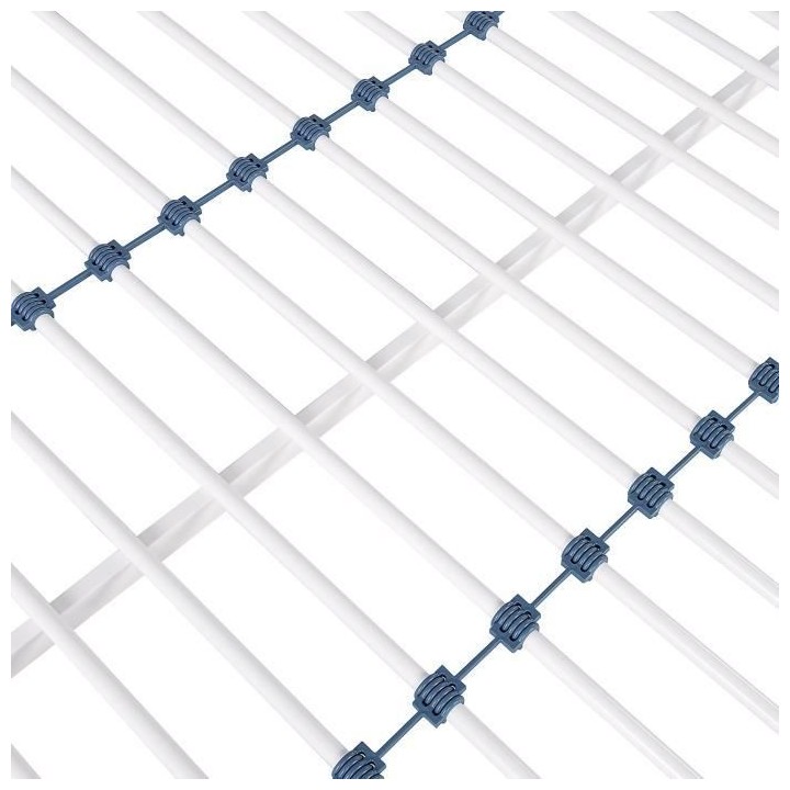 BRUCE Lits superposés - 90/140 x 190 cm - Blanc - En métal - Sommier