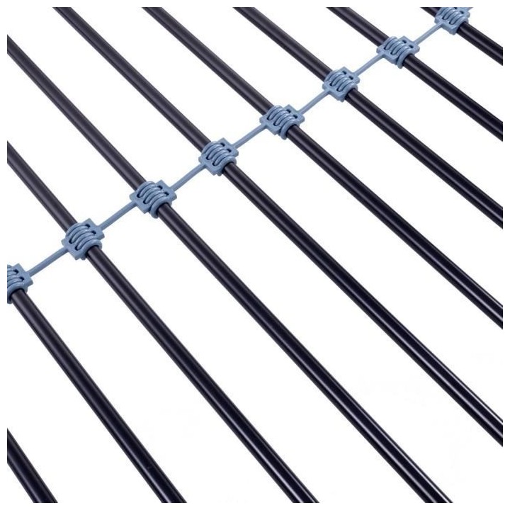 Lits superposés en métal - Noir - Sommiers inclus - 3x90x190 cm - TR