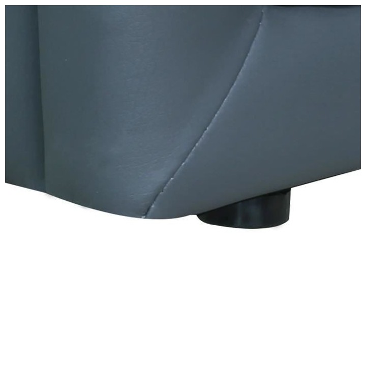 VIRGINIA Lit coffre enfant - 90 x 190 cm - Simili gris - Sommier inclu