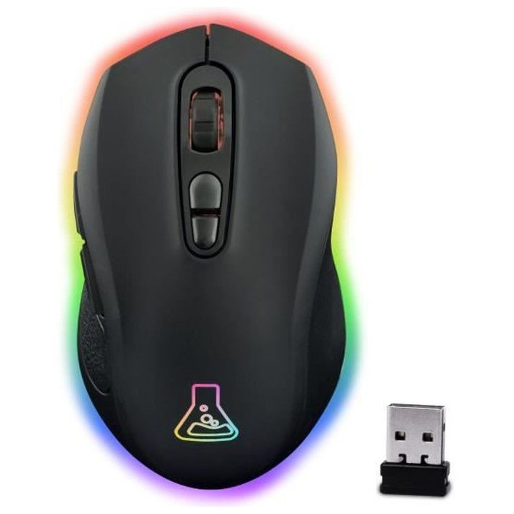 THE G-LAB Souris Gaming rétroéclairé Sans fil KULT NEON- 2400 DPI