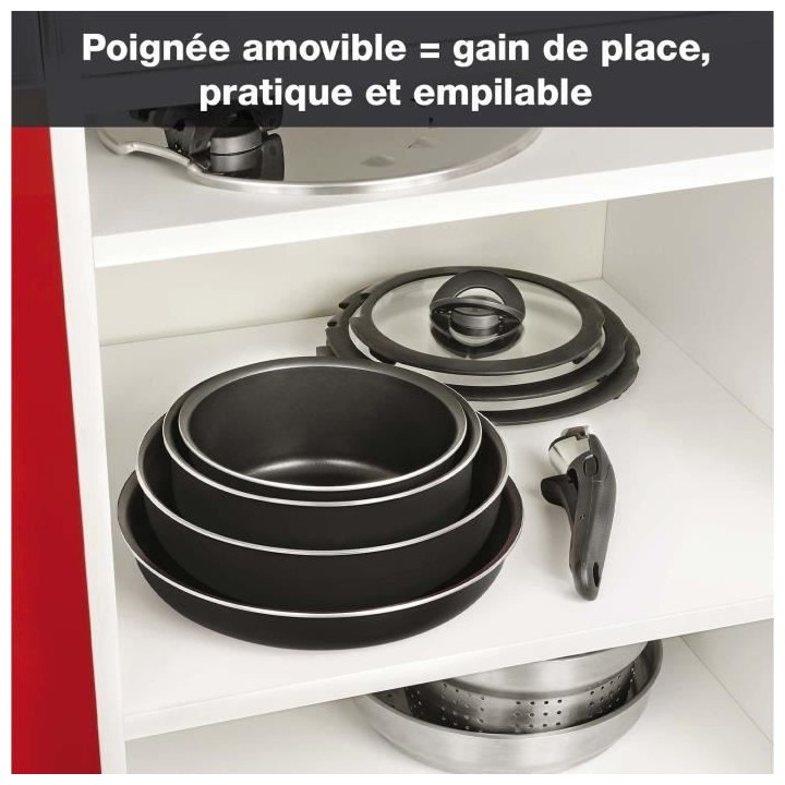 TEFAL L2008902 Ingenio Essential Batterie de cuisine 10p, Poeles, Cass