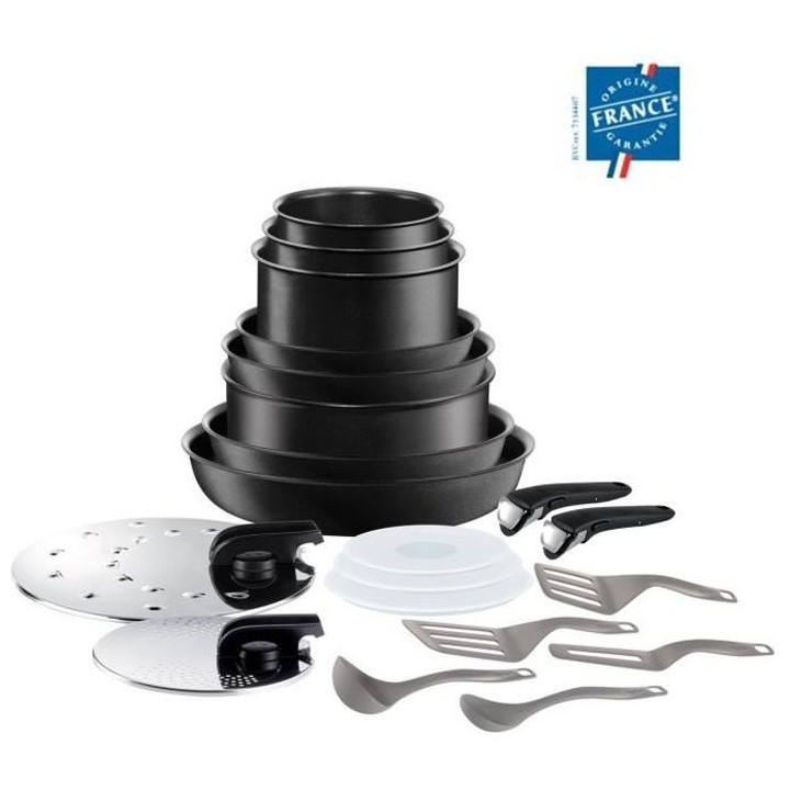 TEFAL L6549802 Ingenio Performance Batterie de cuisine 20p, Revetement