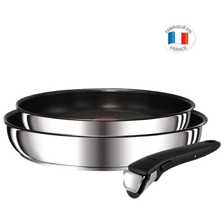 TEFAL L9409202 Ingenio Préférence Set de 2 poeles 24 + 28cm, Poigné