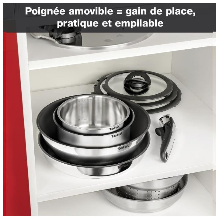 TEFAL L9409202 Ingenio Préférence Set de 2 poeles 24 + 28cm, Poigné
