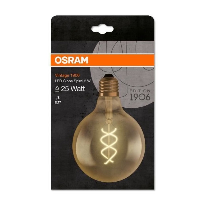 Ampoule Globe LED OSRAM Clair filament spiral - Edition 1906 - Diametr