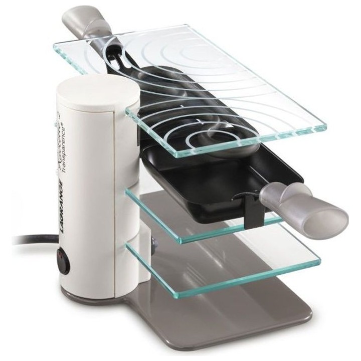 LAGRANGE 009204 - Raclette 2 personnes - 3 plateaux fixes en verre tre