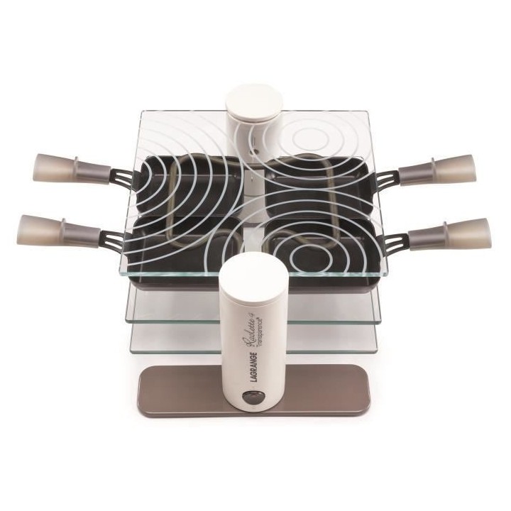 LAGRANGE Raclette Transparence 009404 - 600 W - Verre trempé - 4 pers