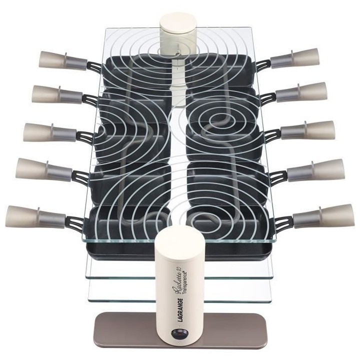 LAGRANGE - Raclette 10 Transparente - Appareil a raclette 10 personnes