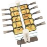 LAGRANGE - Raclette 10 Transparente - Appareil a raclette 10 personnes - 1400W - 3 plateaux fixes verre trempé - Pieds acier la