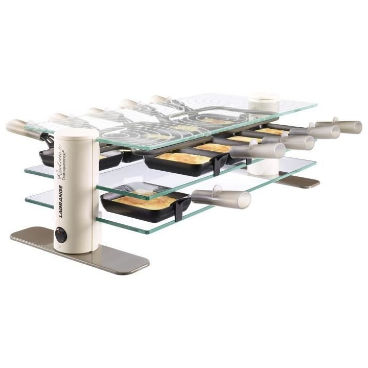 LAGRANGE - Raclette 10 Transparente - Appareil a raclette 10 personnes