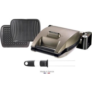 LAGRANGE 019323 Gaufrier Premium + 2 jeux de plaques Gaufres et Panini