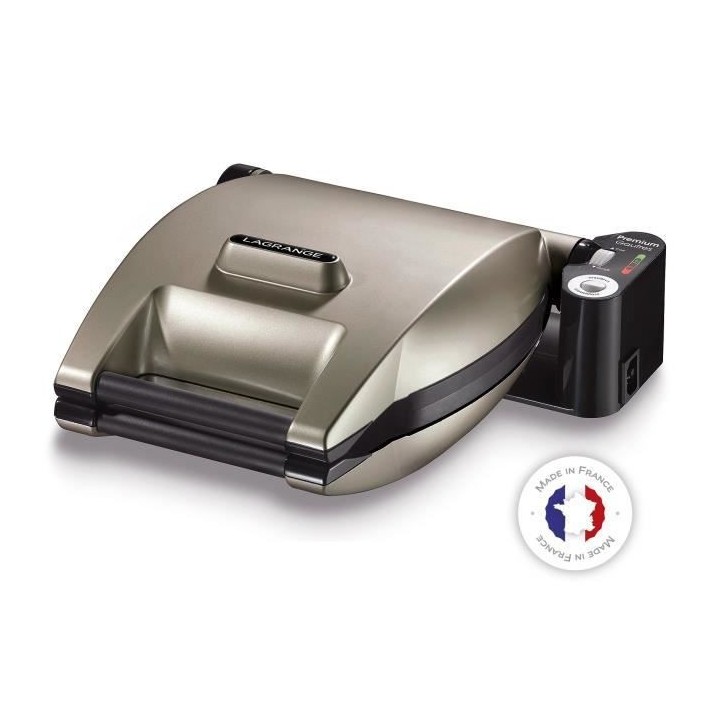 LAGRANGE 019323 Gaufrier Premium + 2 jeux de plaques Gaufres et Panini