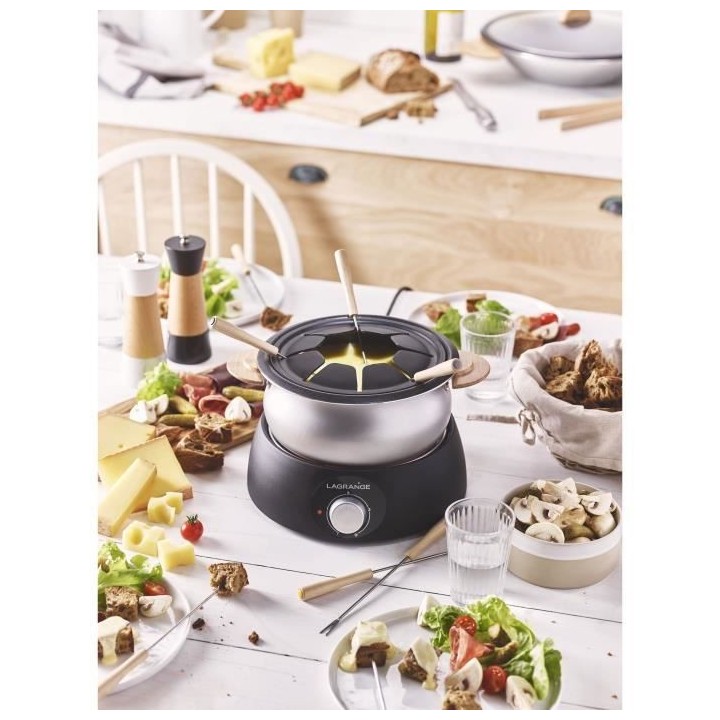 LAGRANGE 349018 Appareil a fondue + 3 ramequins - 900W - 8 fourchettes