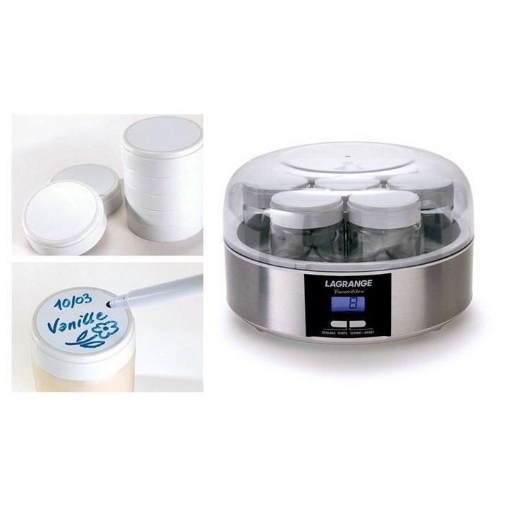 LAGRANGE Yaourtiere 439109 + kit yaourt a boire - 13 W - Inox