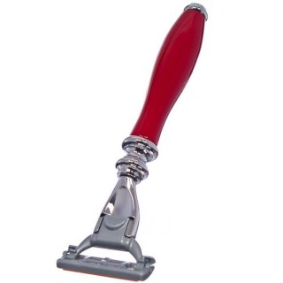 LA MAISON DU BARBIER Rasoir Rétro - Tete 3 lames - Rouge