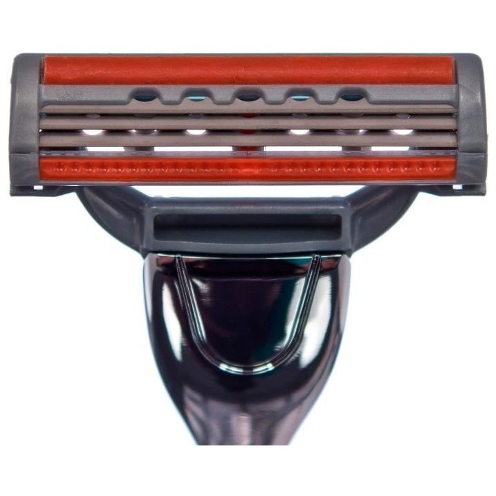 LA MAISON DU BARBIER Rasoir Rétro - Tete 3 lames - Rouge