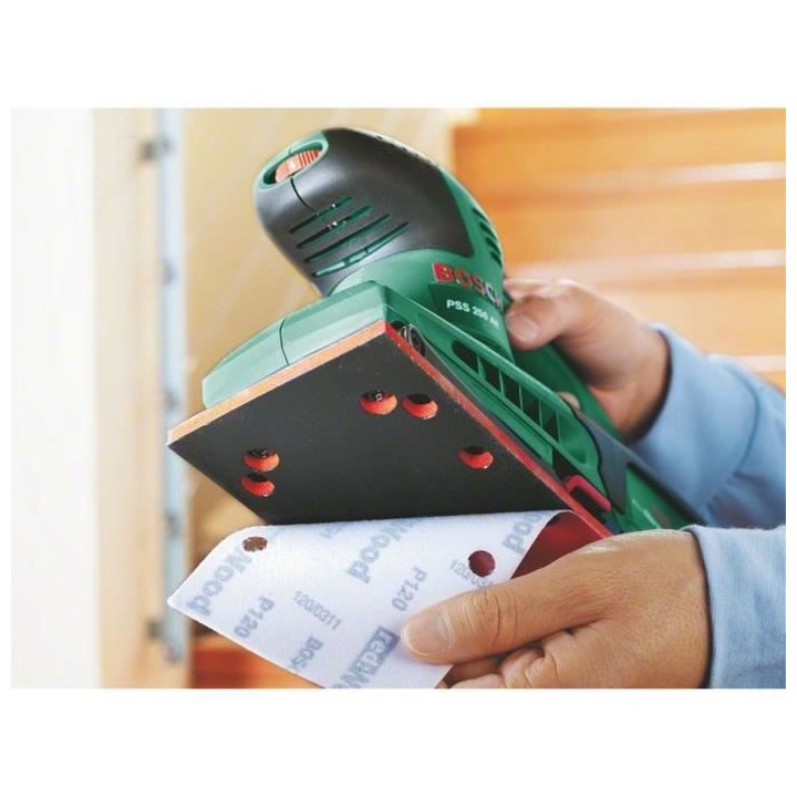 Ponceuse vibrante filaire Bosch - PSS 250 AE (250W, coffret de rangeme