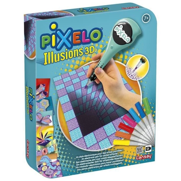 LANSAY - PIXELO - Illusions 3D - Activités Artistiques - Dessin et Co