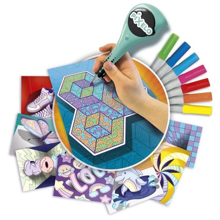 LANSAY - PIXELO - Illusions 3D - Activités Artistiques - Dessin et Co