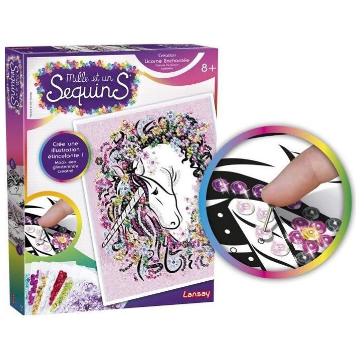 LANSAY - MILLE ET UN SEQUINS - Licorne - Activités Artistiques - Sequ
