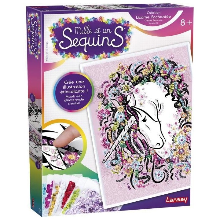 LANSAY - MILLE ET UN SEQUINS - Licorne - Activités Artistiques - Sequ