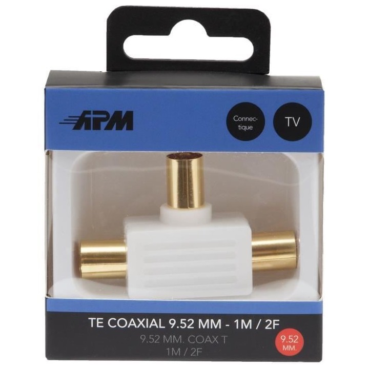 APM TE Coaxial - 9,52mm - 1 Mâle + 2 Femelles