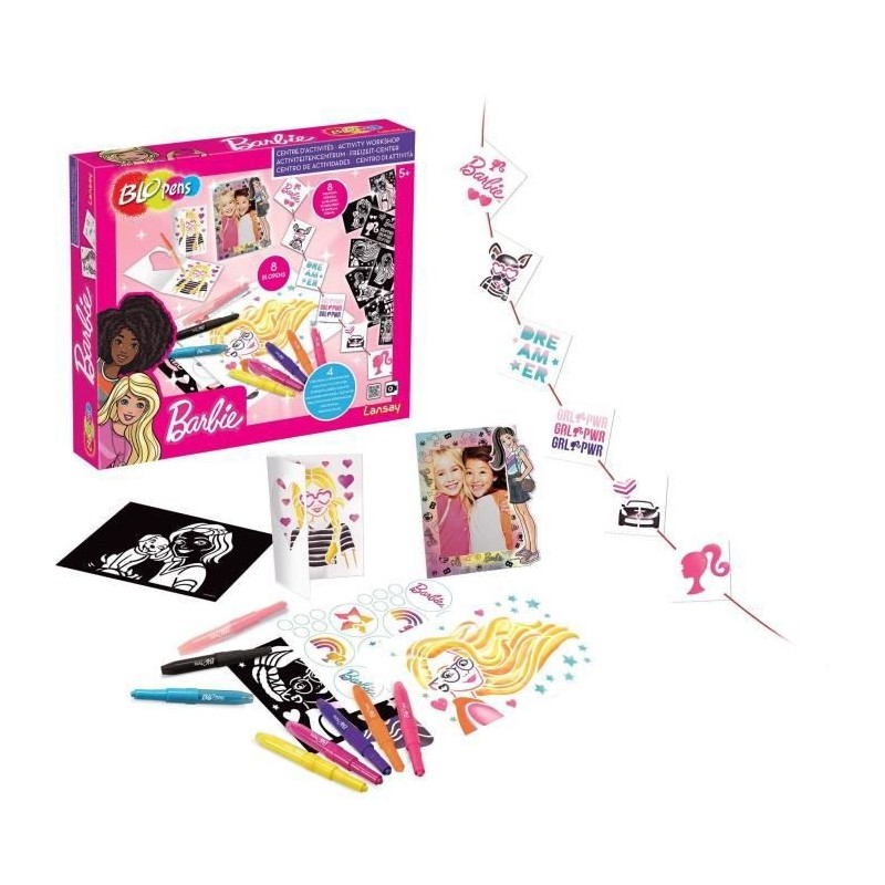 LANSAY - BLOPENS - Super Centre d'Activités Barbie - Activités Artistiques - Dessin et Coloriage - Des 5 ans