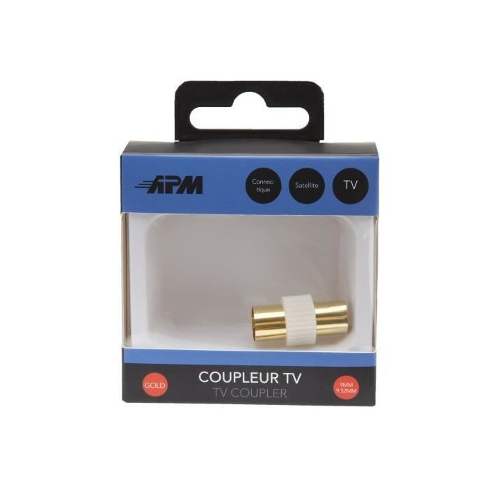 APM Adaptateur Coaxial - Femelle 9mm/Femelle 9,52mm