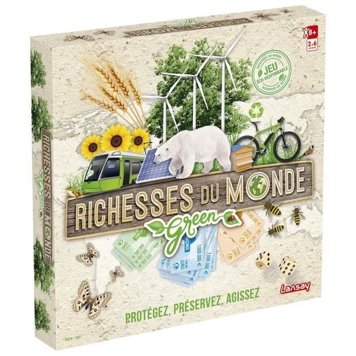 LANSAY - RICHESSES DU MONDE GREEN - Jeu de société - 2 a 6 joueurs -