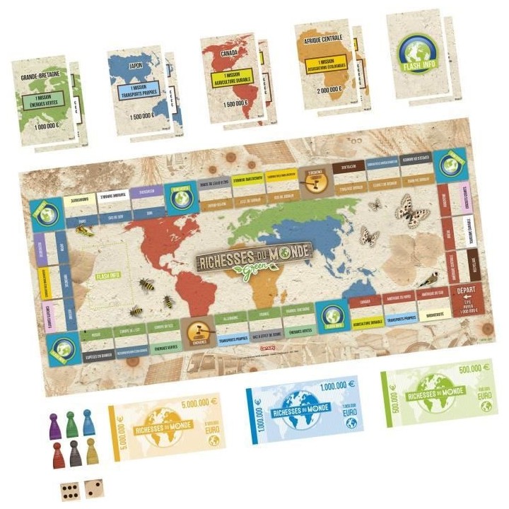 LANSAY - RICHESSES DU MONDE GREEN - Jeu de société - 2 a 6 joueurs -