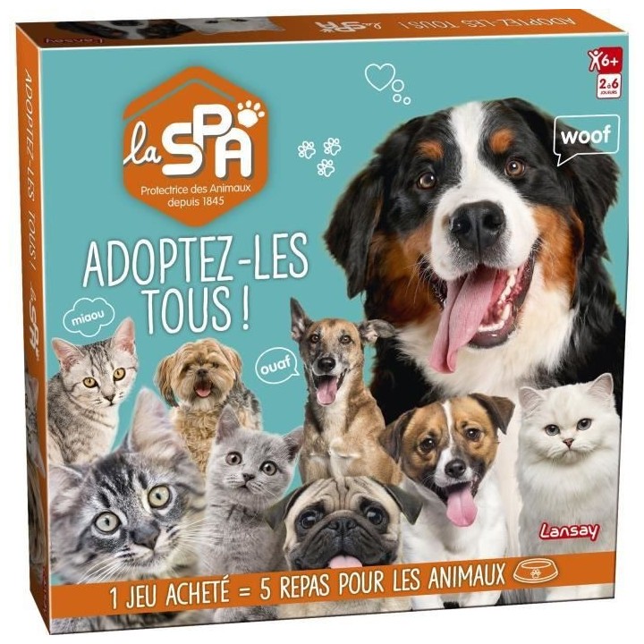 LANSAY - SPA - ADOPTEZ-LES TOUS ! - Jeu de société - 2 a 6 joueurs -