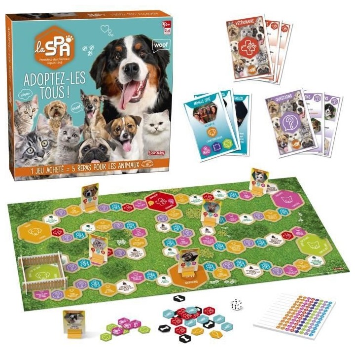 LANSAY - SPA - ADOPTEZ-LES TOUS ! - Jeu de société - 2 a 6 joueurs -