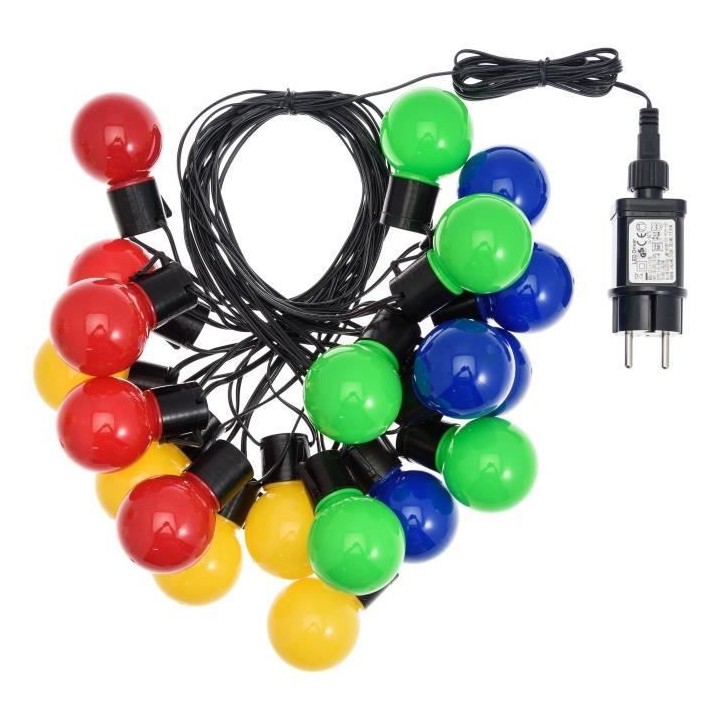 LOTTI Guirlande lumineuse d'extérieure - 20 ampoules G50 LED - Ø50 x