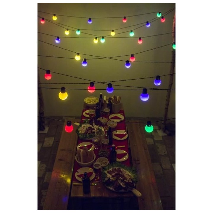 LOTTI Guirlande lumineuse d'extérieure - 20 ampoules G50 LED - Ø50 x