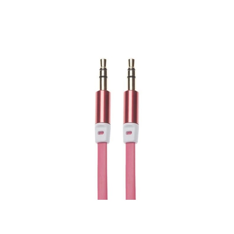 APM Cordon Jack - 3,5mm - Stéréo Plat - Mâle/Mâle - Rouge - 2m