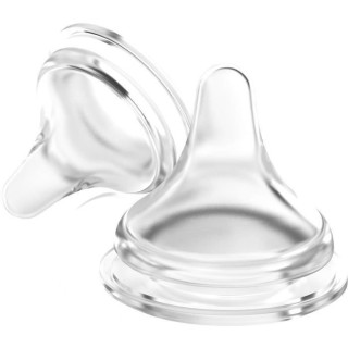 LANSINOH 2 Tétines Natural Wave pour biberon lait maternel Débit Rap