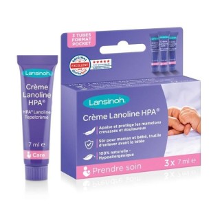 LANSINOH Creme Lanoline HPA format Pocket 3x7 ml