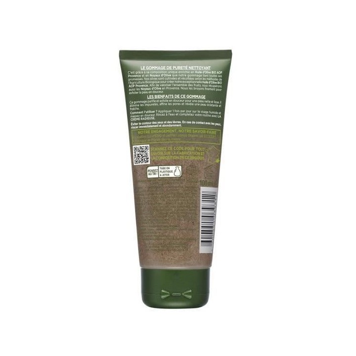 Gommage de Pureté Nettoyant LA PROVENCALE BIO - Huile d'Olive - 100 m