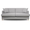 Hexagone - Canapé 3 places convertible - Tissu Gris clair - Couchage express - L 182 x P 98 x H 82 cm - Larry