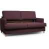 Hexagone - Canapé convertible 3 places - Tissu Lie de vin - Couchage express - L 182 x P 98 x H 82 cm - Larry