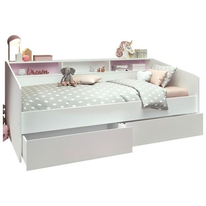 JOY Lit banquette 90 x 200 cm - Contemporain - Décor blanc