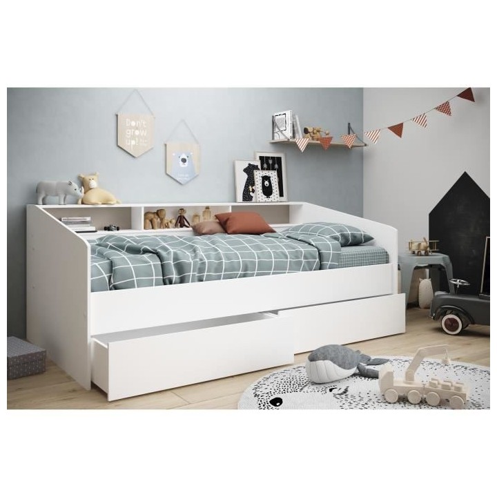 JOY Lit banquette 90 x 200 cm - Contemporain - Décor blanc