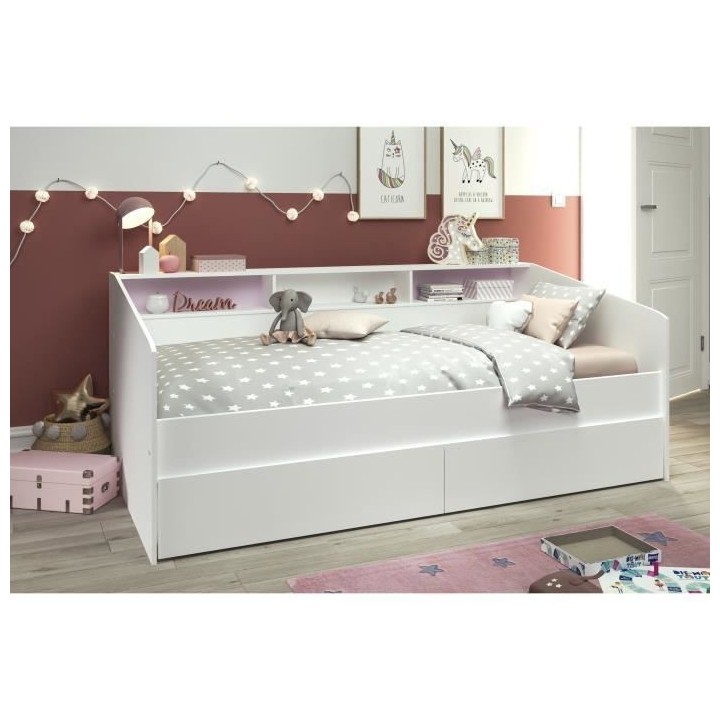 JOY Lit banquette 90 x 200 cm - Contemporain - Décor blanc