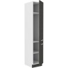 Meuble colonne 2 portes battantes - Gris mat - L 40cm x P 57cm x H 210 cm - LASSEN