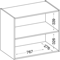 Meuble haut 2 portes basculantes - L 80 x P 31,6 x H 72 - Gris mat - LASSEN